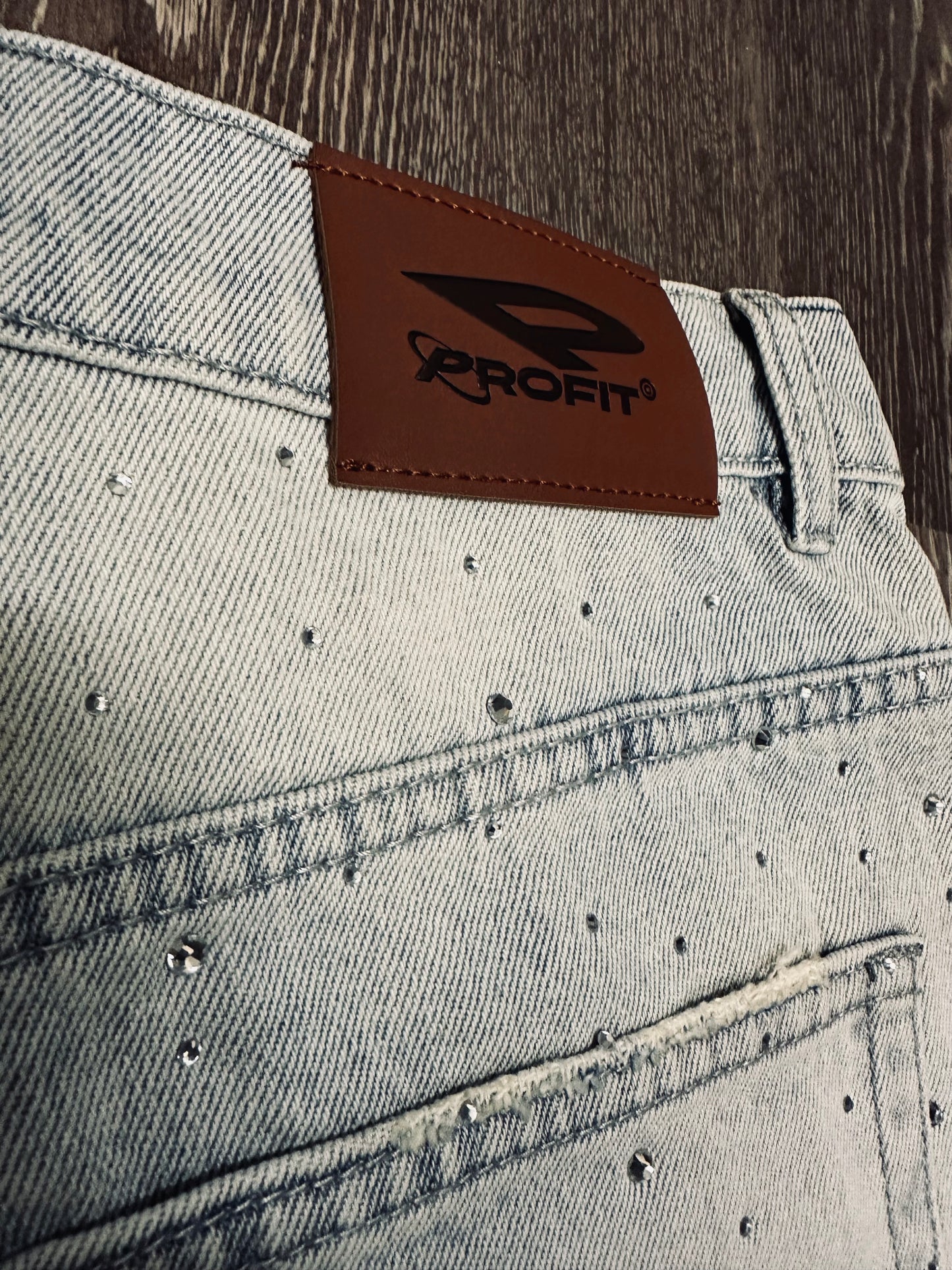 Profit Rhinestone Denim Shorts