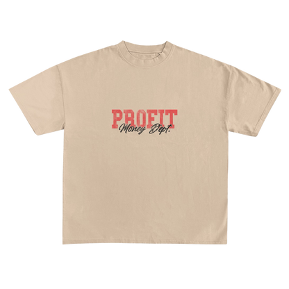 Tan Profit Money Dept Tee