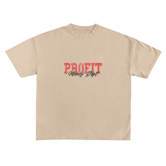 Tan Profit Money Dept Tee