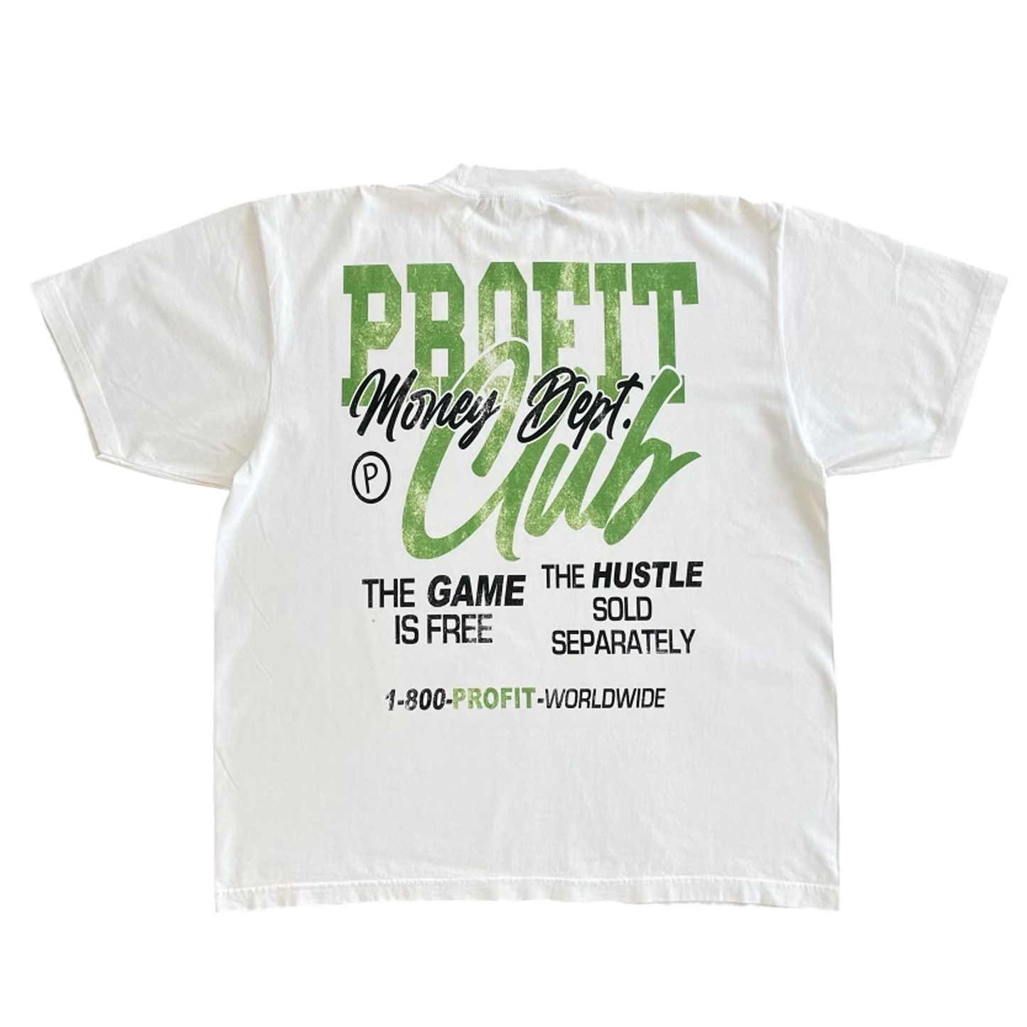 White/Green Profit Money Dept Tee