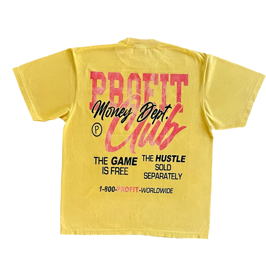 Yellow Profit Money Dept Tee