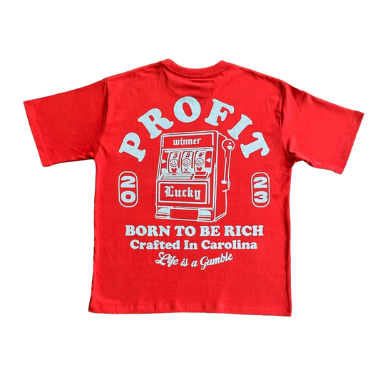 Red Profit “Born To Be Rich” Tee