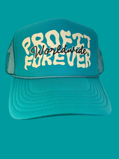 Teal Profit Worldwide Trucker